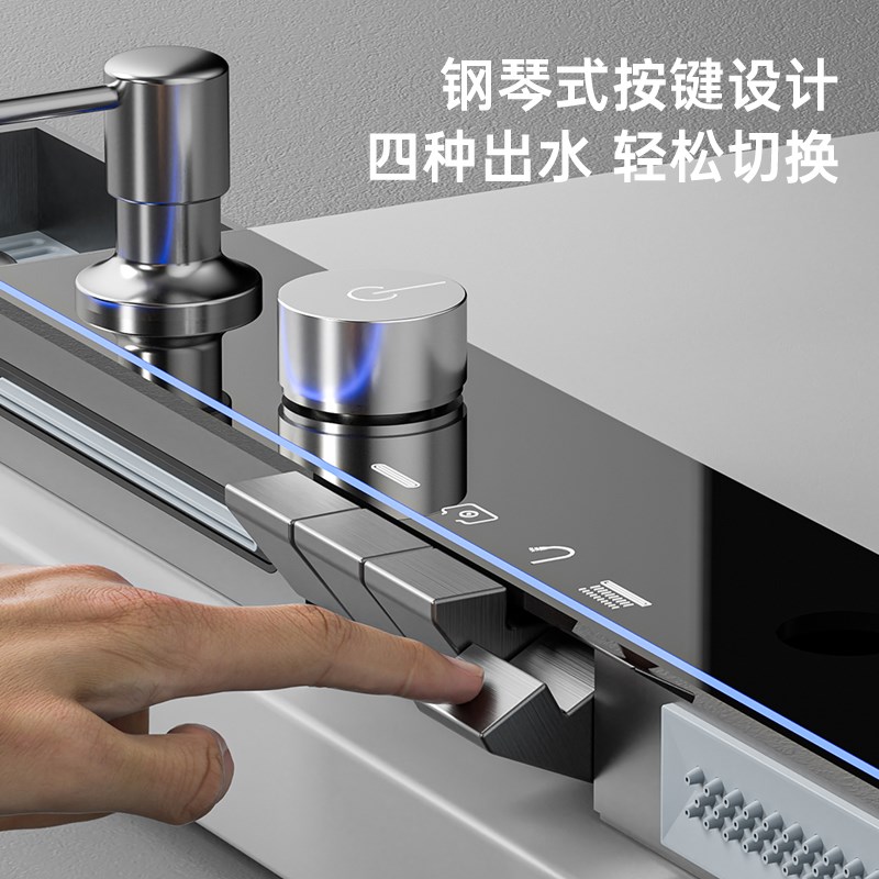 恩那-X9mx洗菜盆水槽30鲸鱼5.0MM加厚不锈钢洗碗槽瀑布大单槽