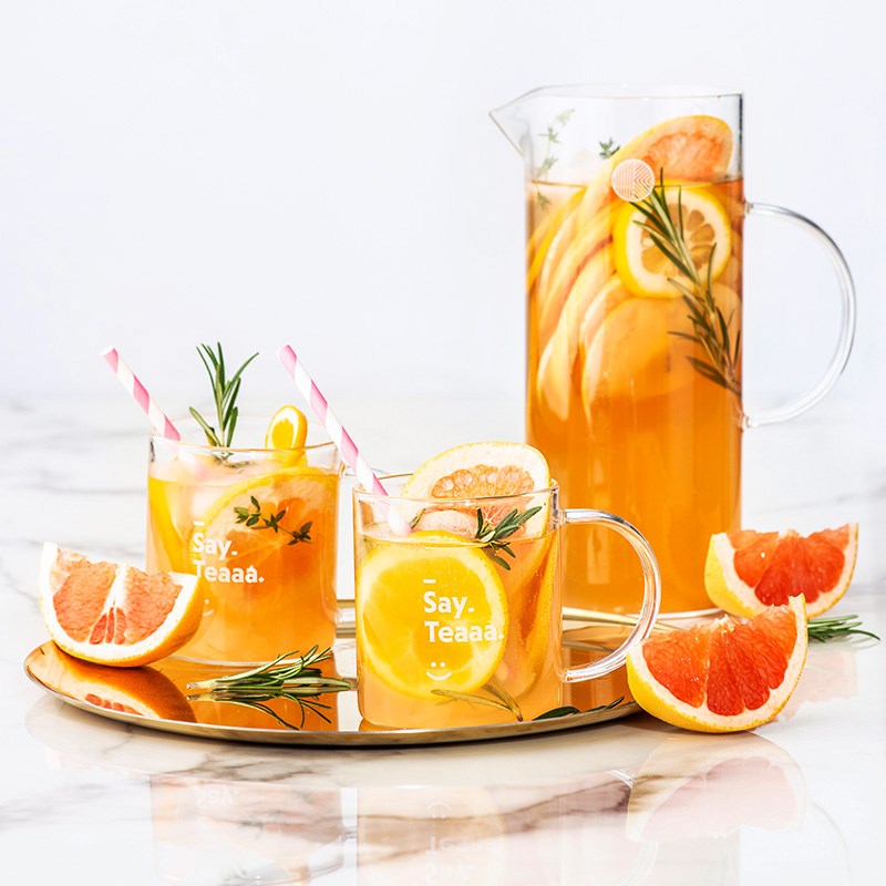 buydeem/北鼎SyTe玻璃杯子微笑水杯带把高硼硅耐冷热字母杯