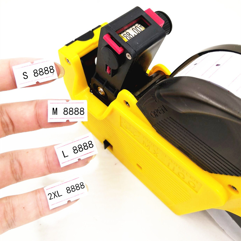 升级版2个字母单排打英文打码机标签标价机打价器码数数字价签器