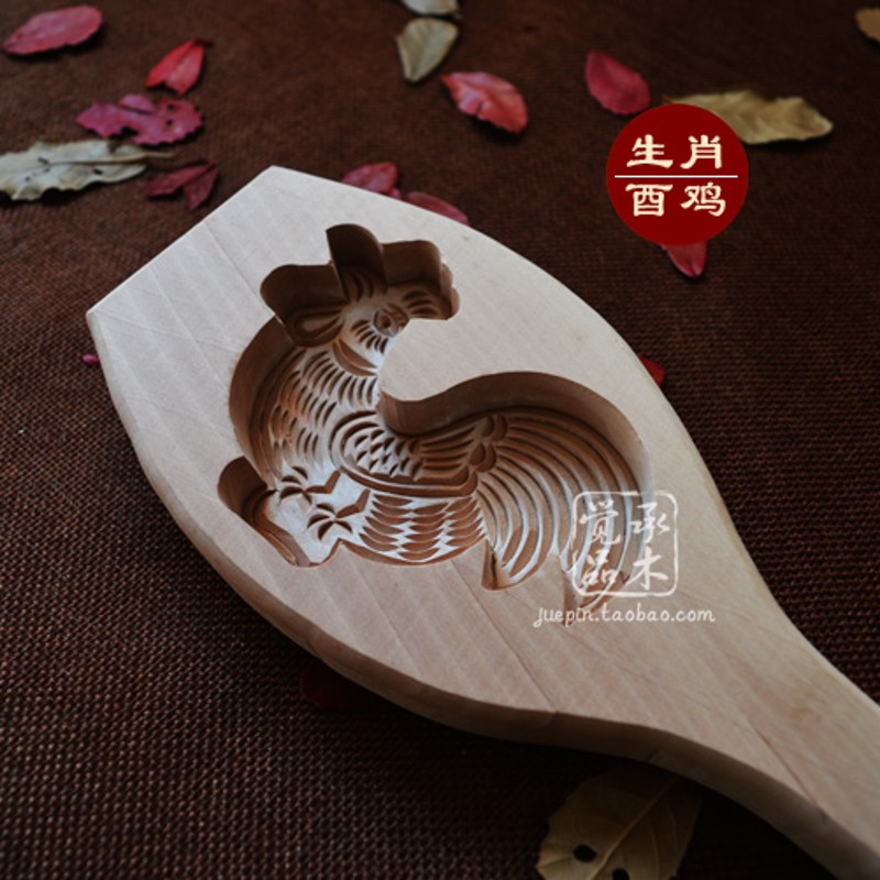 鼠牛虎兔龙蛇马羊猴鸡狗猪十二生肖属相馒头卡糕点木质烘焙模具