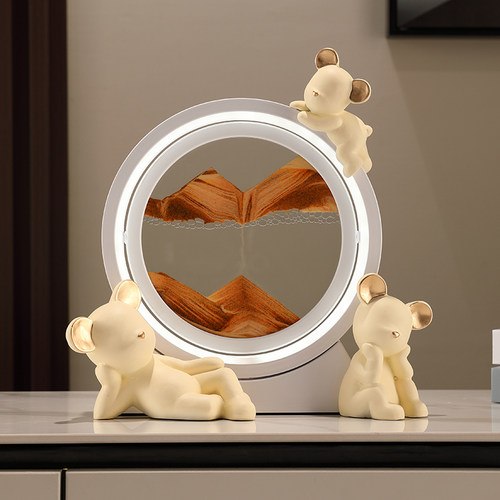 创意夜灯流沙画入户酒柜展示柜摆件现代客厅卧室玄关电视柜装饰品