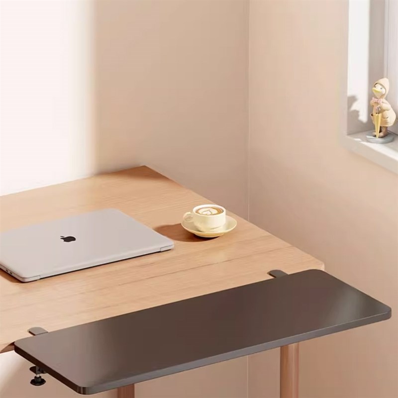 德国桌面延长板免打孔扩展延伸扩大托架电脑桌子手托折叠接板