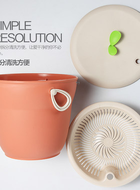 美芙家坊时尚创意茶水桶塑料茶渣桶工夫茶具泡茶滤水桶带管排水桶