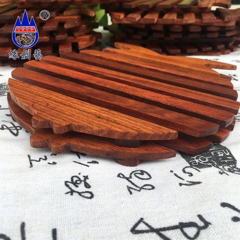 缘创艺红木杯垫壶垫隔热防烫垫缅甸花梨餐具垫子实木盘垫碗垫锅垫