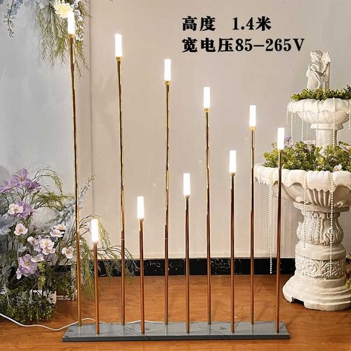 新款婚庆奥斯卡火柴路引灯婚礼堂宴会厅蜡烛火苗发光吊灯装饰摆件