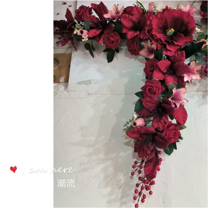 仿真花假花布置客厅卧室结婚婚房角花客厅房顶装饰门头花门头装饰
