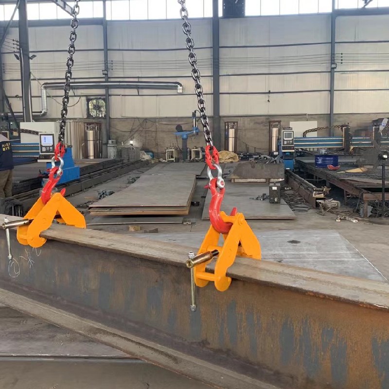 工字钢夹持器轨道螺旋夹钳起重工具夹具H钢吊具3T钢轨固定器1吨2t
