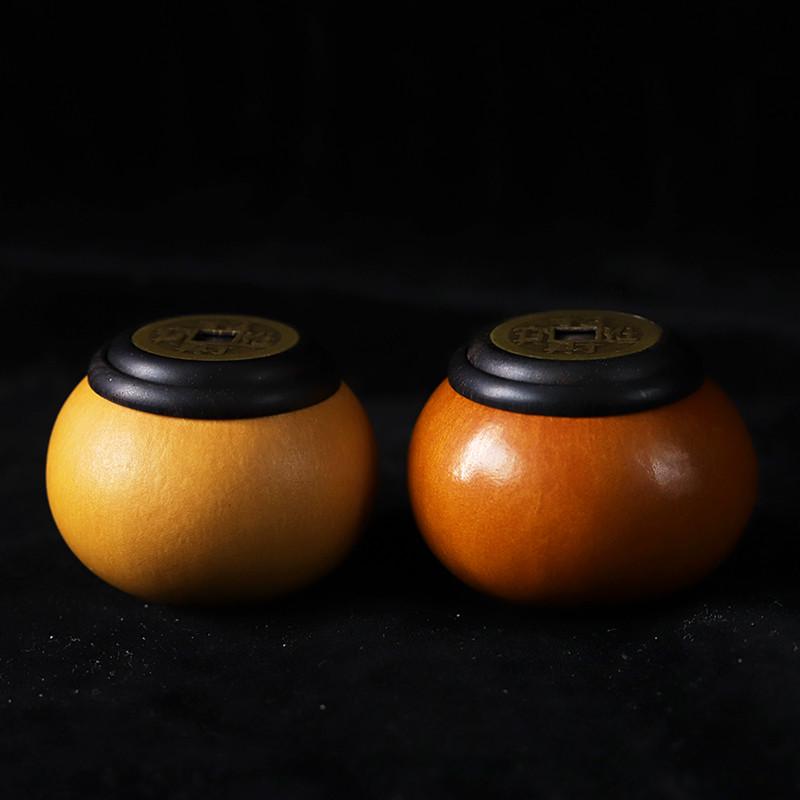创意文玩镶口小葫芦天然胡芦嘴配件赚钱手把件檀木盖子精品摆件配