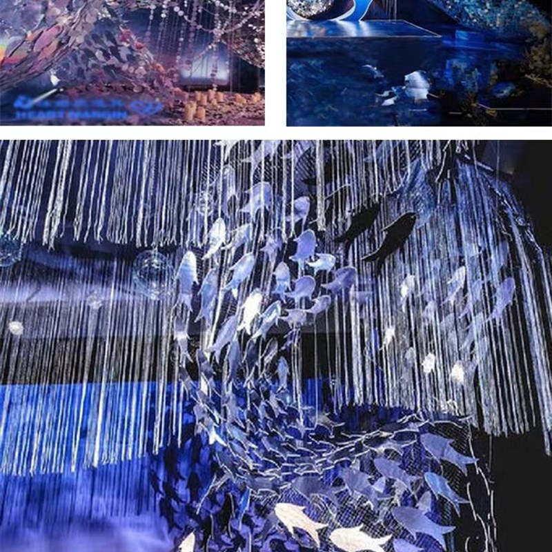 婚庆铁丝网婚礼吊顶造型道具装饰网婚庆舞台勾花网 六角网拧花网