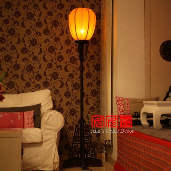 安安庐中式灯具灯饰多色冬瓜木雕拐子龙落地灯茶楼会所地灯客厅灯