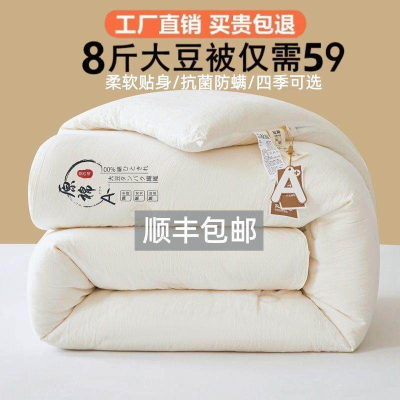 顺丰包邮a类大豆纤维被加厚冬被空调春秋保暖宿舍学生单双人被芯