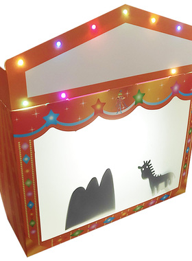 皮影戏手工diy道具 幼儿园皮影小剧场套装人偶表演幕布光影游戏