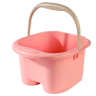 特厚1斤8两重940克塑料长方形带提手足浴桶纯色通用洗脚盆牛津大