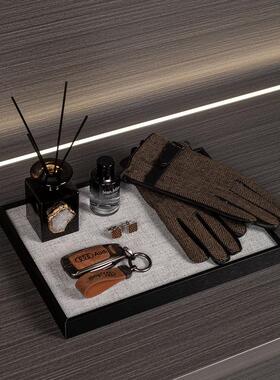 样板房入口柜储物托盘组合饰品手套车钥匙模型衣帽间软装道具