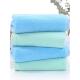 100cm小浴巾弱捻纱儿童软吸水家用大毛巾蓝棉出口