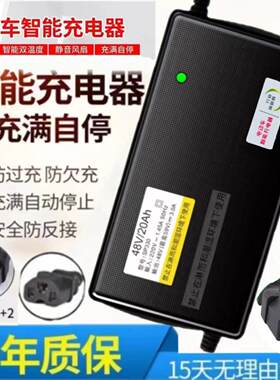 适用于绿亮电动车充电器36V48V20AH60V72V64V48V12绿亮适用充电器