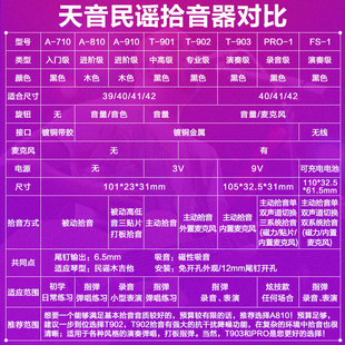 天音拾音器A710A810民谣木吉他拾音器T902打板T903免开孔无线扩音