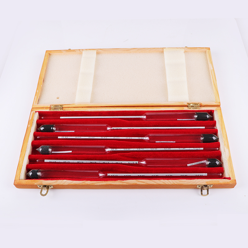 石油密度计六只组九支组木盒套装高精度柴油汽油比重计液体密度计