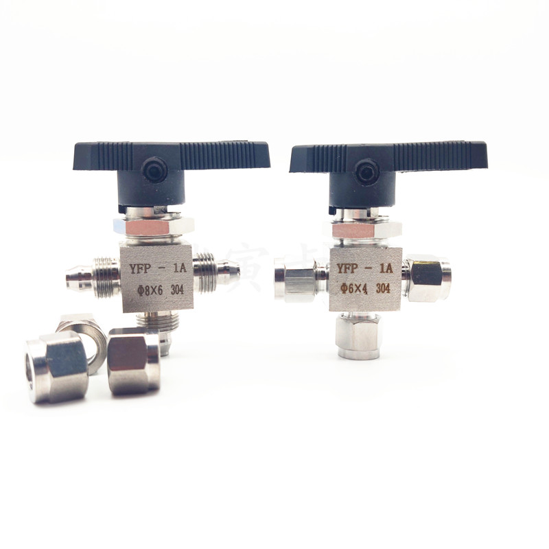 不锈钢快拧三通球阀 仿美面板式阀门pu管气管L型切换三通阀6mm8mm