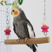 天然实木鹦鹉专用秋千 宠物鸟玩具配件 虎皮玄凤鸟笼吊环吊桥秋千
