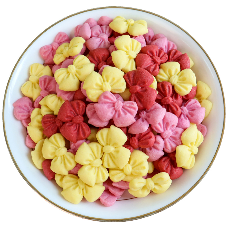 迷你蝴蝶结蛋糕装饰饼干冰淇淋木糠杯插牌粉色可爱生日烘焙小插件