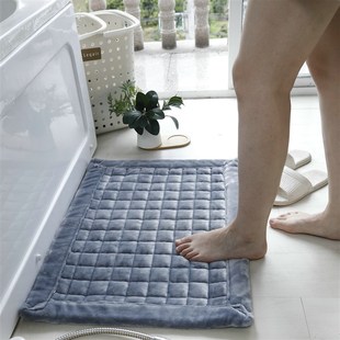 秋冬毛绒地毯卧室床边木地板脚踩垫长方形卫生间吸水宠物猫笼架垫