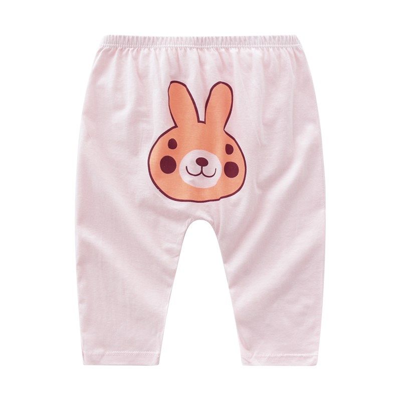 婴儿大屁屁裤春夏纯棉薄款防蚊裤男女童外穿裤子宝宝九分裤大PP裤