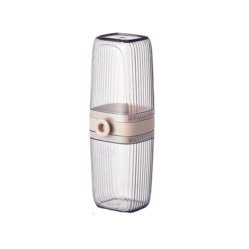 旅行洗漱杯便携式二合一旅游收纳套装透明时尚牙具盒