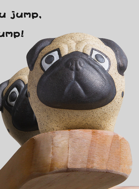 可爱卡通巴哥犬小狗闺蜜桌面摆件车载情侣精致礼物法斗柯基柴犬