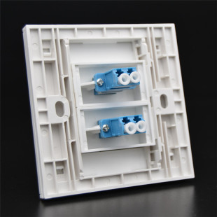 86型LC光纤面板插 2芯四芯多模LC光纤耦合器墙壁网络宽带面板插座