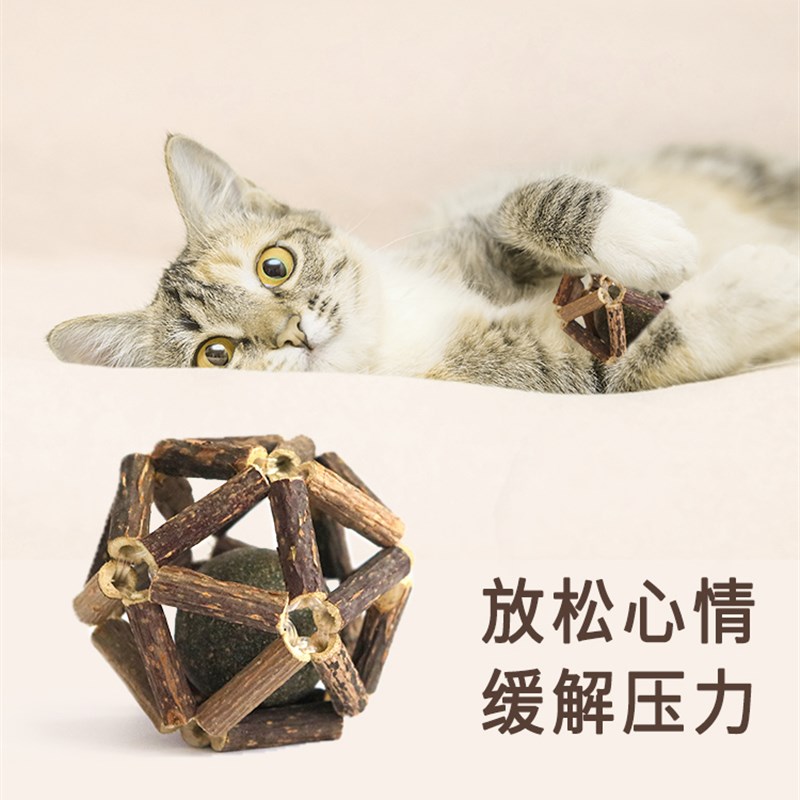 猫玩具猫咪磨牙棒木天蓼猫薄荷球自嗨解闷幼猫耐啃咬逗猫用品