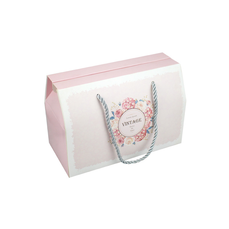 高档雪花酥包装盒一斤装牛轧糖手提袋礼品盒牛扎饼干纸盒包装袋