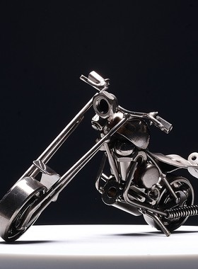 复古工业风摩托车装饰品摆件创意家居客厅桌面工艺品玄关小摆设