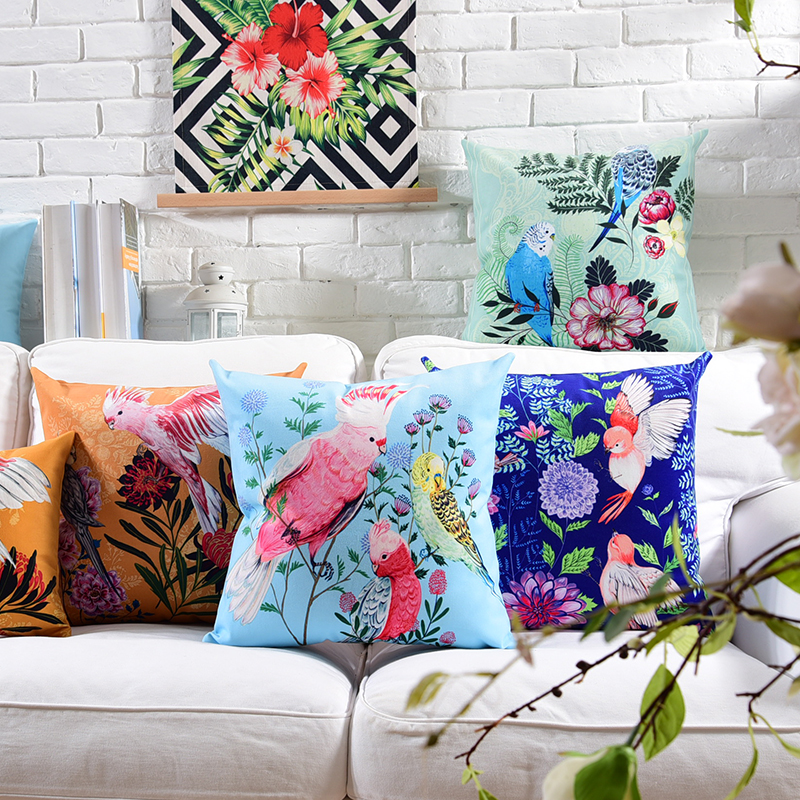 木有年轮 美式乡村毛绒抱枕汽车靠垫 样板房装饰沙发靠垫床头靠背