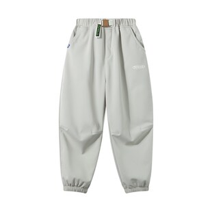 mipo AW23冬装 儿童裤子男加绒加厚2023新款女童冲锋裤户外防水