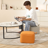 矮凳家用小凳子高级感软包简约皮坐墩沙发凳茶几坐凳门口换鞋 脚凳