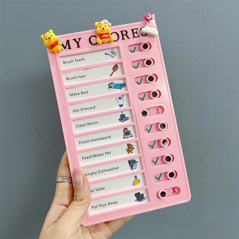 自律打卡器小学生每日学习计划表儿童时间管理器每周小任务完成表