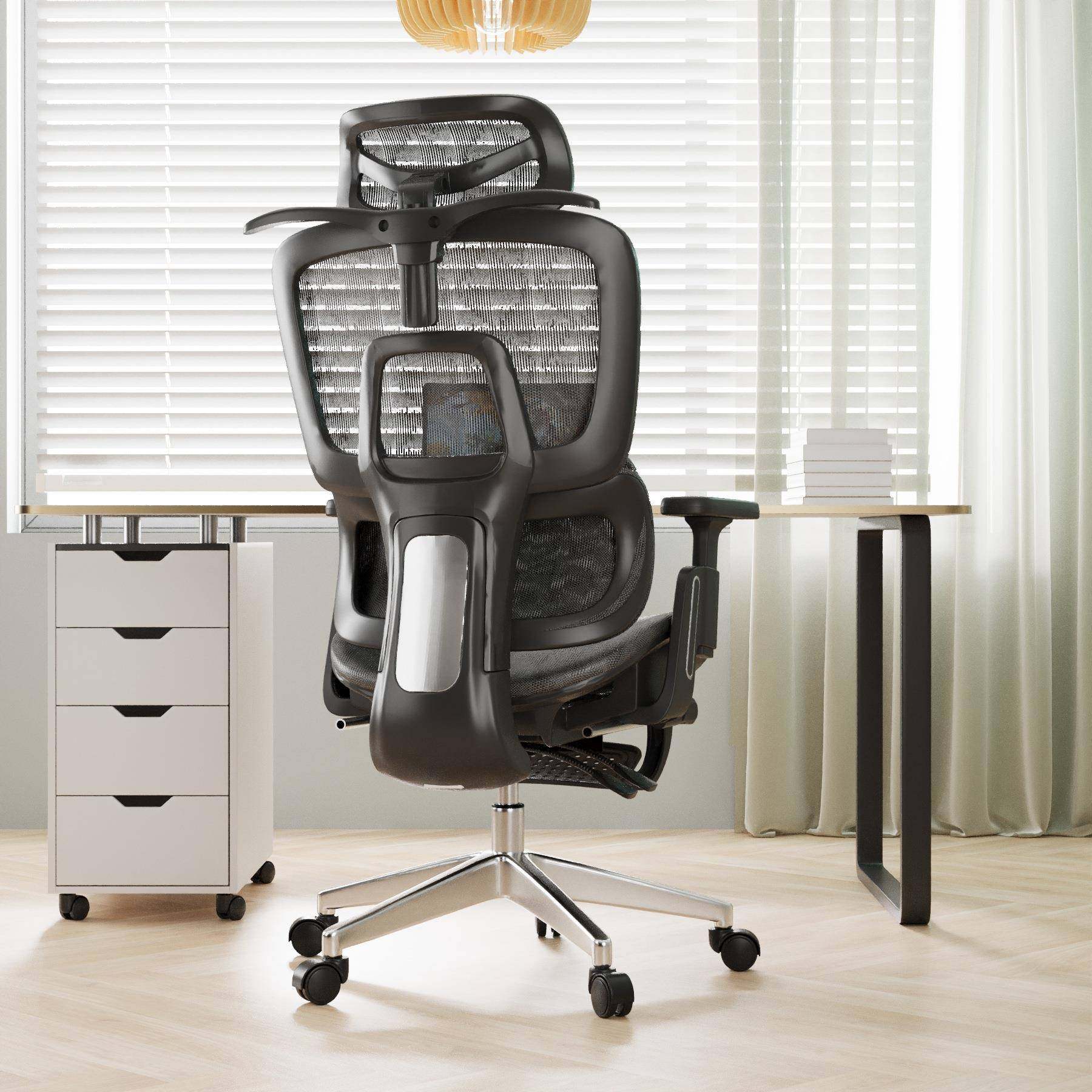 新款人体工学椅镂空家用电脑椅办公电竞椅高度可调节