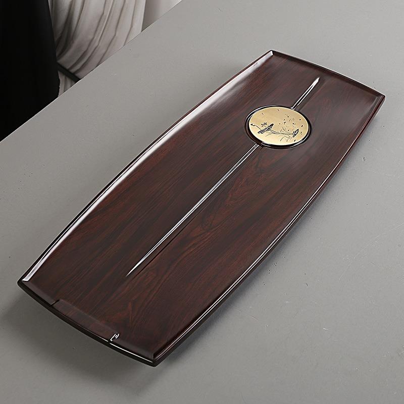 整块干泡台实木茶盘家用托盘沥水单层整块原木干泡台茶盘排水茶海