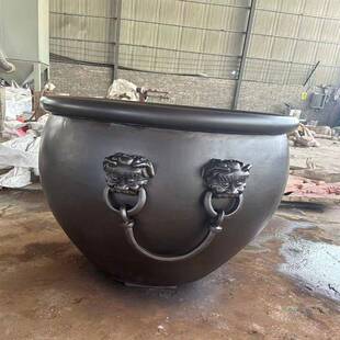 厂家大型铸铜水缸 庭院摆放工艺品聚财仿故宫铜缸现货销售