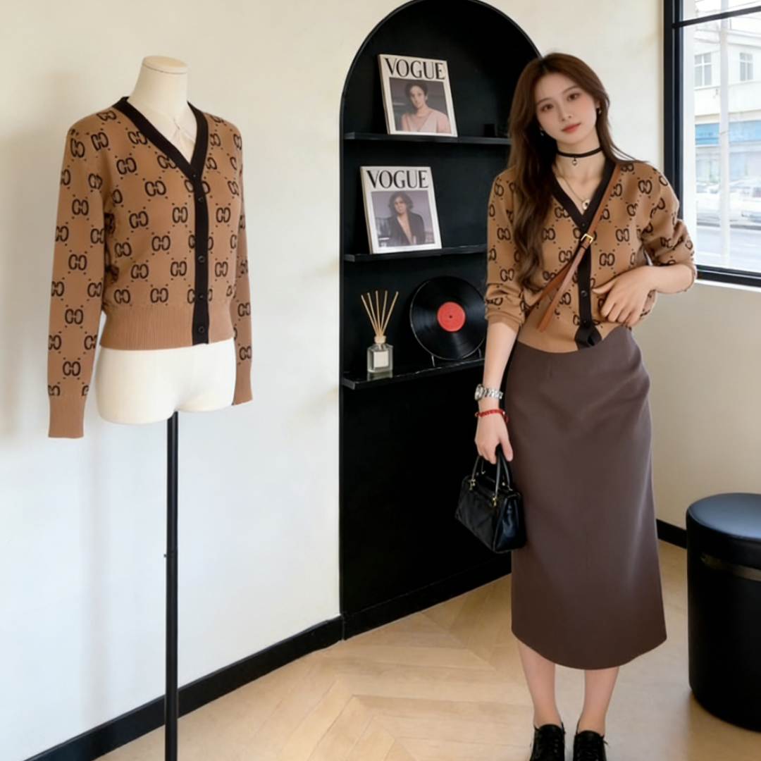 玉美雅【旗舰精选套装】初春新款时尚小香风提花针织衫外穿半身裙,女装/女士精品,时尚套装,淘宝优惠券,粉丝福利购,淘宝优惠卷