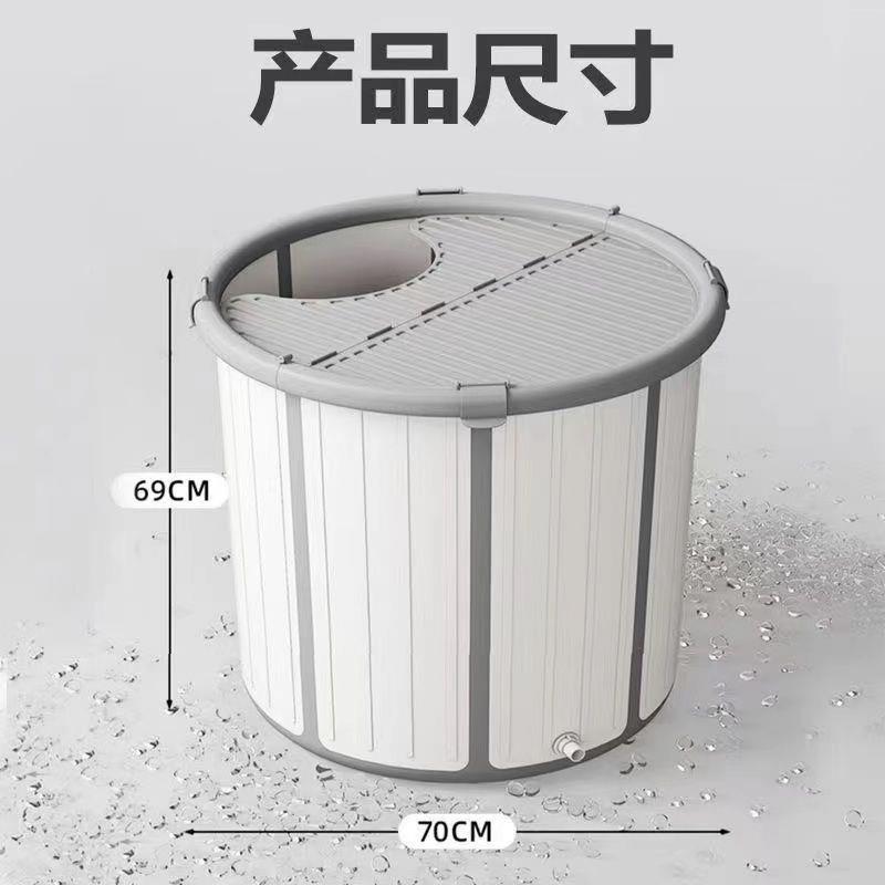 免安装折VTL叠泡澡桶坐人沐桶浴洗澡浴盆全身一大体浴桶浴缸成人
