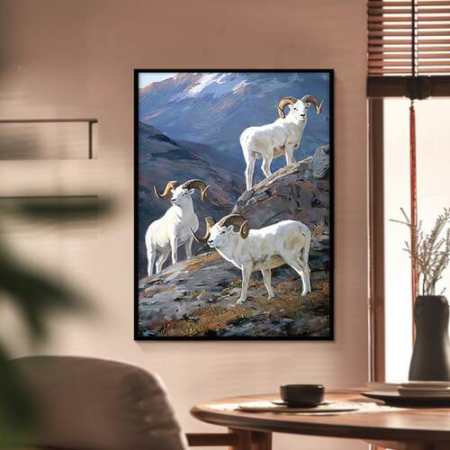 三玄阳开泰装饰画画三开HNA泰图入户关生羊肖羊挂入户门正对墙壁