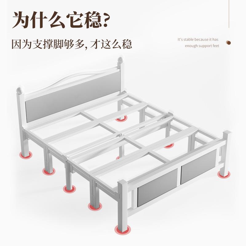 加固硬折床叠单人家用成人木音板床简易出租KHK屋双人板床静午睡