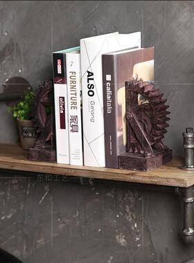 loft工业铁风创意34237水墙管架复古上壁艺陈列壁挂实木饰品墙饰