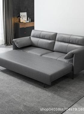 意式沙床两用可叠多功能双人发不地方办AAL折公室科占技布直排午