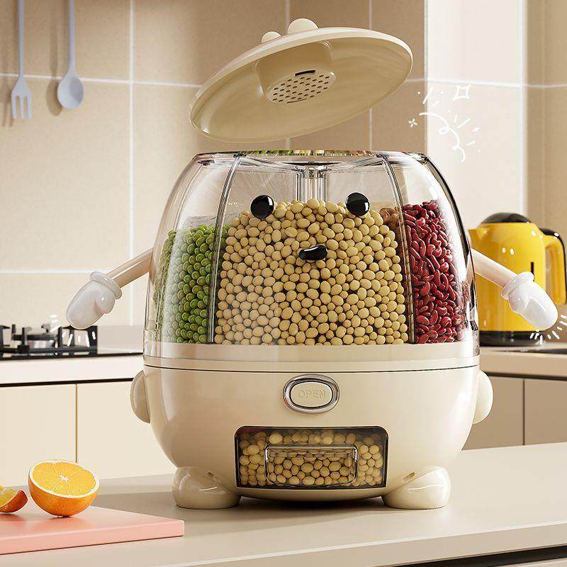 旋五谷847杂粮收纳盒米桶家用防虫防潮密米箱储存子2025新转款封,家居饰品,储物罐,淘宝优惠券,粉丝福利购,淘宝优惠卷