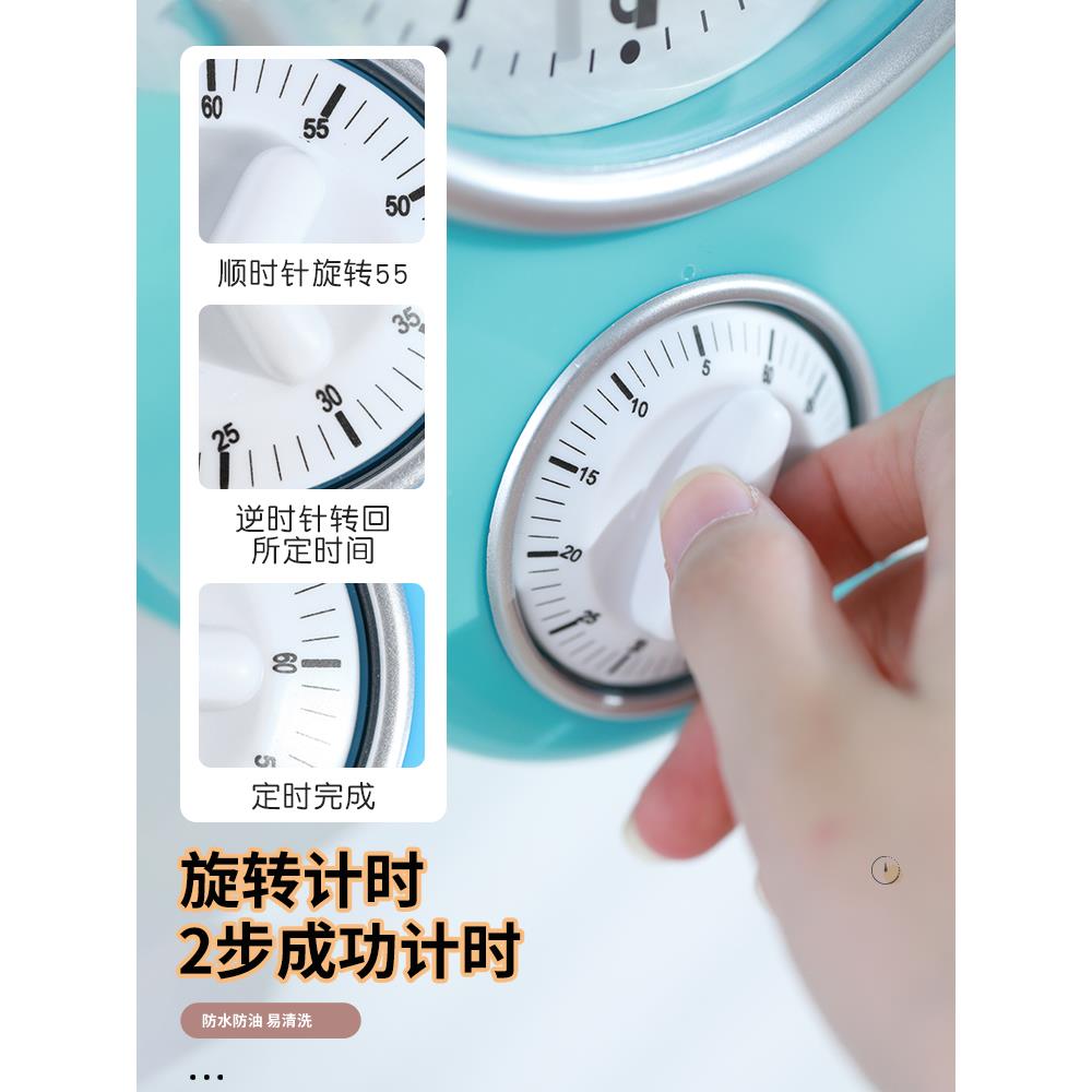 厨墙房免打2挂钟表挂表孔挂钟计时器时钟F96SS58J时间闹钟客厅205