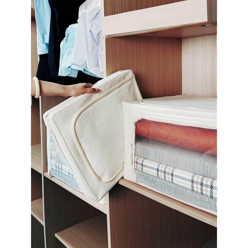 棉麻0收盒有钢式架日PP衣纳服PP-1收纳箱棉被衣柜宿舍5.折叠可洗,收纳整理,收纳箱,淘宝优惠券,粉丝福利购,淘宝优惠卷