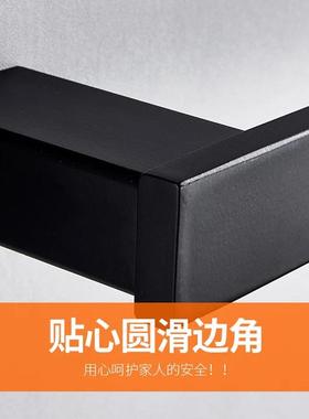 304不杆锈钢杆黑色425毛杆单酒店宾馆浴室浴巾架毛巾巾挂置物架长